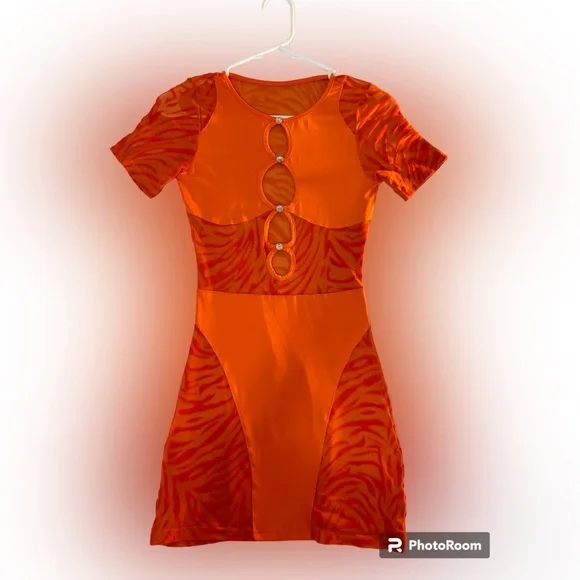 orange tiger stripe dress Orange Stripes Tiger Print Cotton Maxi Dress Handcrafted Boho Animal Print Long Dress Summer Outfit for Women, vacation dress, best gift